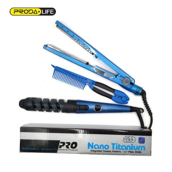 Combo Plancha, Peine Y Rizador