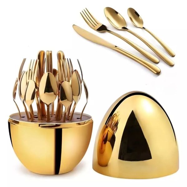 Set de Cubiertos en Forma de Huevo